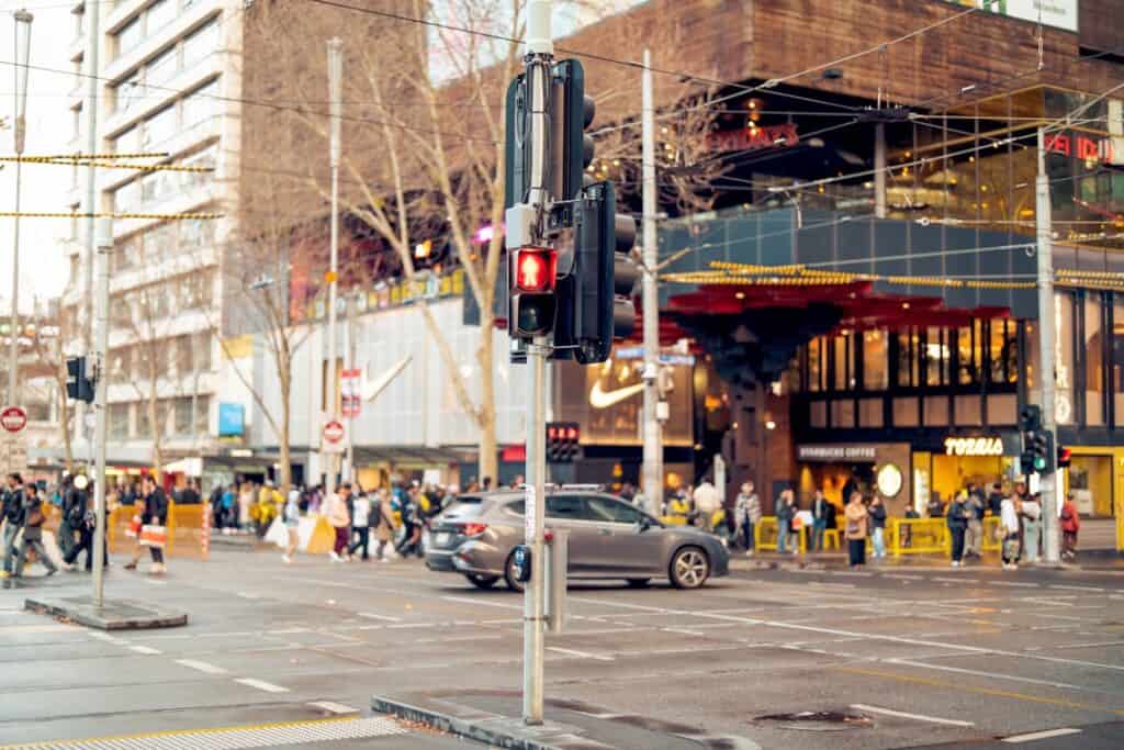 Urban pedestrian crossing used as a contextual image for the Wolli Creek pedestrian safety story. Photo: Ken's Vision / Unsplash.