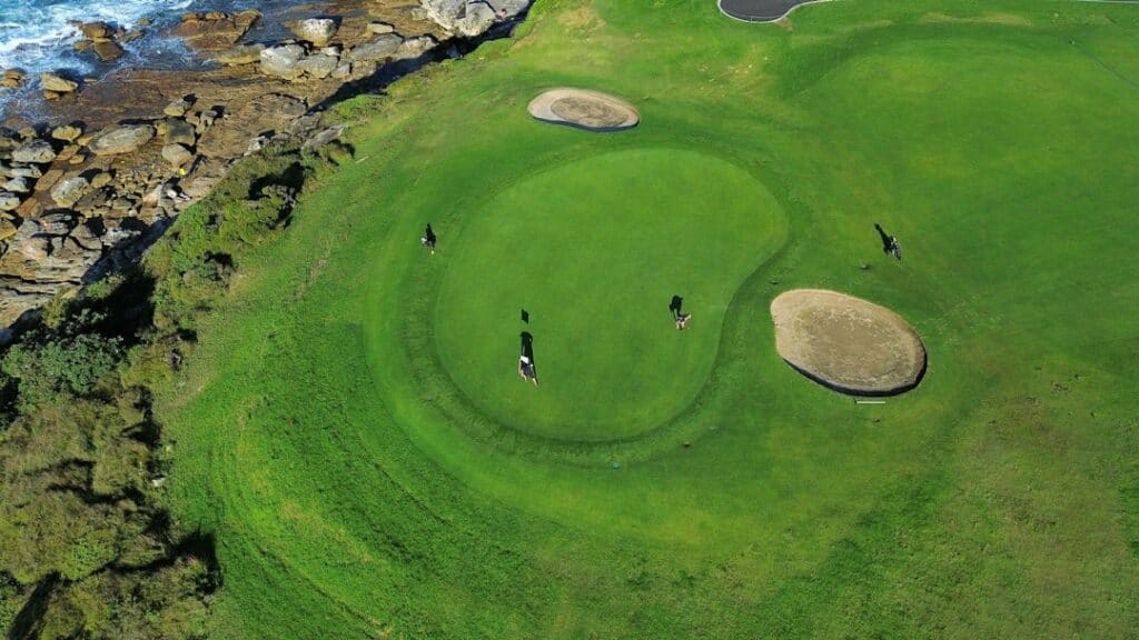 Aerial view of a Sydney golf course