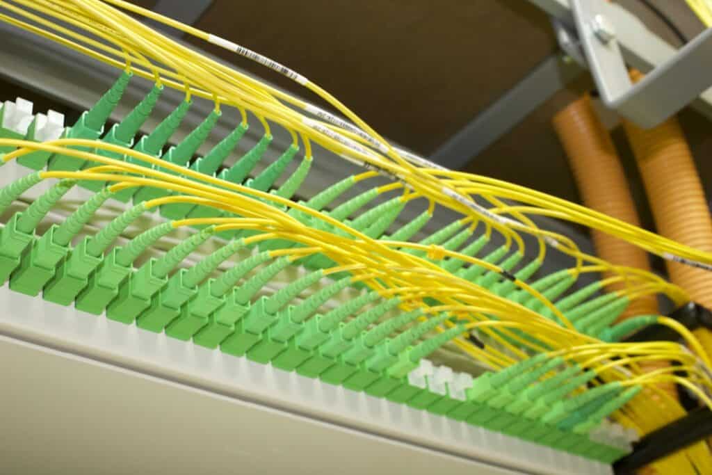 Fibre-to-the-home network equipment. Contextual image.